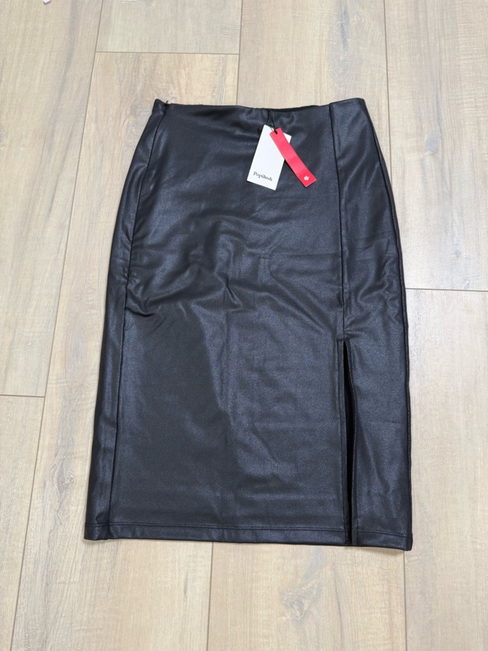 Popilush Shapeware Faux Leather Skirt size small - Picture 2 of 7